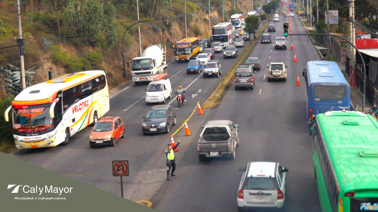 Carril bus exclusivo en Quito